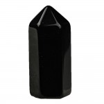 Obsidian Black Polished Natural Tower Point H:35 x W:15cm